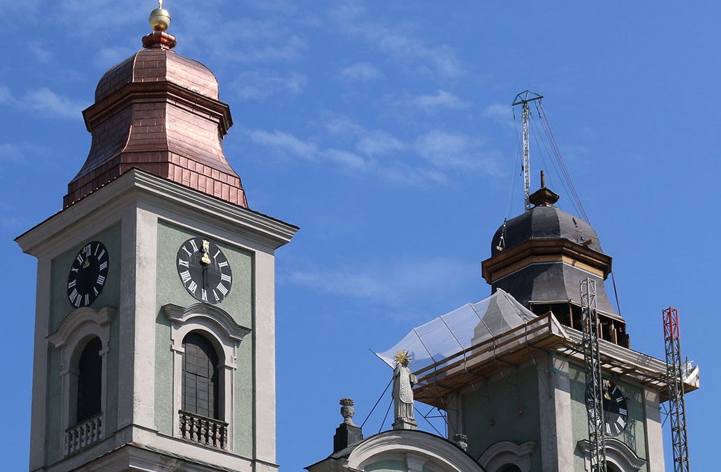 Neueindeckung Ignatiuskirche Alter Dom Linz Südturm